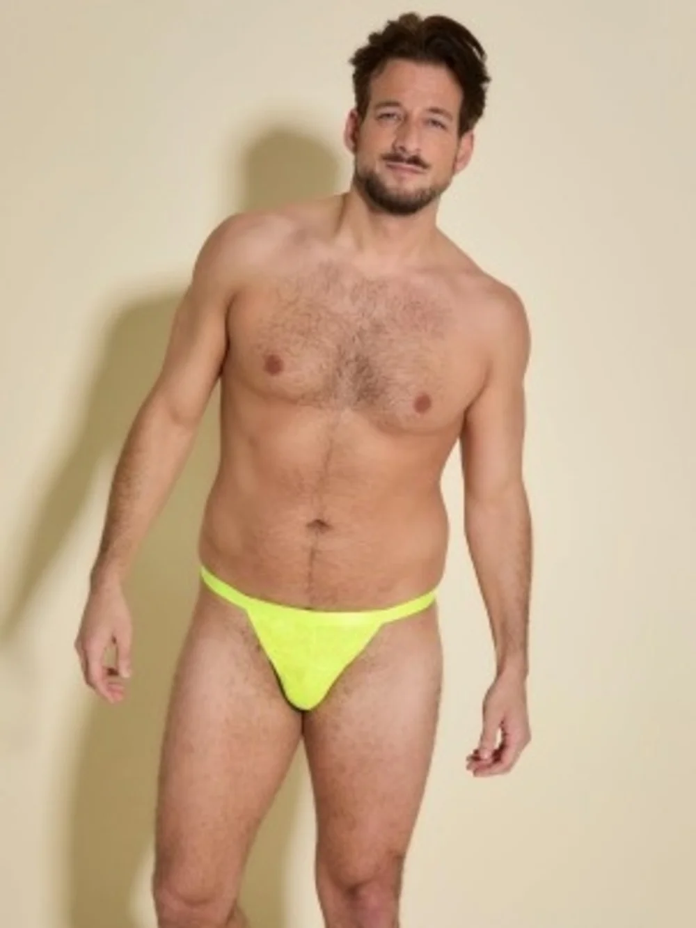 Cosabella Neon Yellow Italian Lace Thong